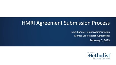 Thumbnail for 2.07.23 - Contracts and Grants Agreements Submission Process