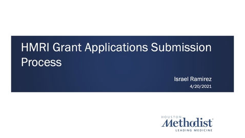 Thumbnail for entry Grant Submission Process 04.20.21