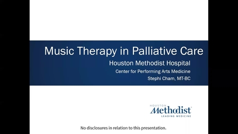 Thumbnail for entry Music Therapy in Palliative Care