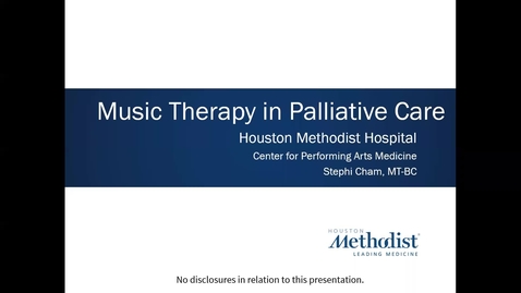 Thumbnail for Music Therapy in Palliative Care