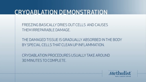 Thumbnail for entry A Cryoablation Demonstration