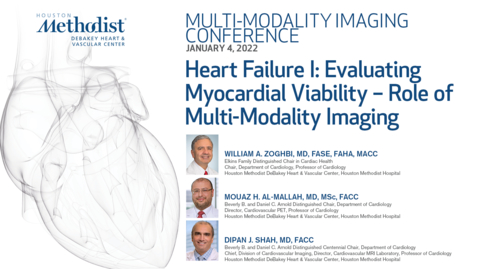 Thumbnail for entry Heart Failure I: Evaluating Myocardial Viability- Role of Multi-Modality Imaging