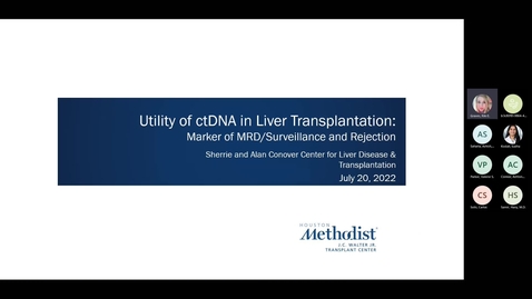 Thumbnail for Liver Center CE Series: Utility of ctDNA in Liver Transplantation – Marker of MRD-Surveillance and Rejection