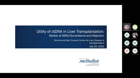 Thumbnail for entry Liver Center CE Series: Utility of ctDNA in Liver Transplantation – Marker of MRD-Surveillance and Rejection