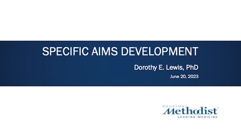 Thumbnail for 06.20.23 Specific AIMS Development