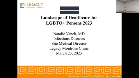 Thumbnail for entry Landscape of Health Care for LGBTQ Persons - 03.23.23