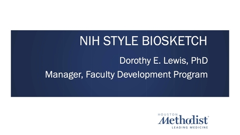 Thumbnail for Biosketch-CV Development Workshop 01.19.21