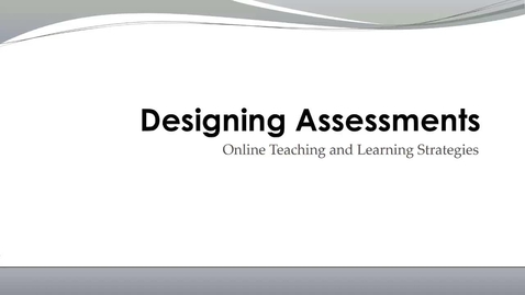 Thumbnail for Designing Assessments