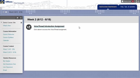 Thumbnail for Submitting a VoiceThread Commenting Assignment