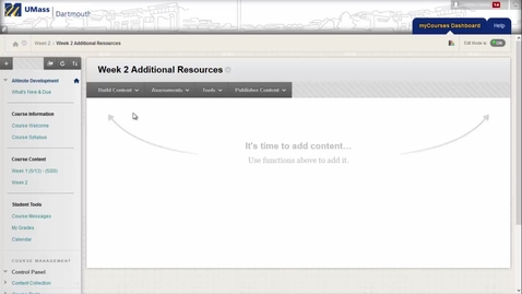 Thumbnail for Adding Content to Content Areas