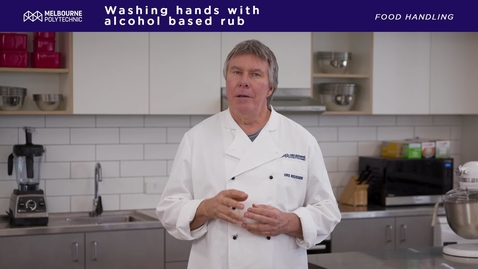 Thumbnail for Washing hands with alcohol based rub - Food handling