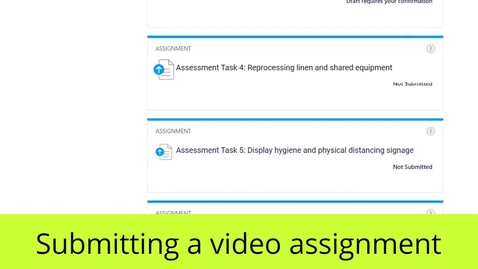 Thumbnail for How to submit a video assignment