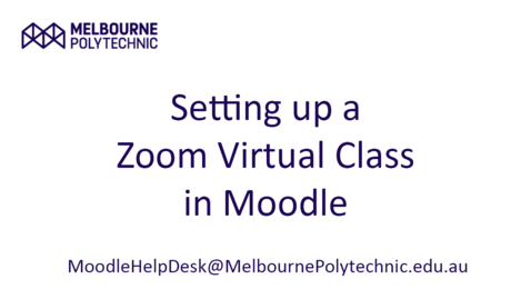 Thumbnail for Virtual Class in Moodle
