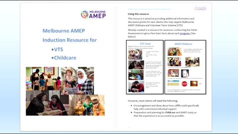 Thumbnail for entry AMEP Induction Resource for Admin