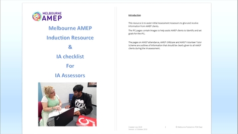 Thumbnail for AMEP Induction Resource for Assessors