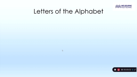 Thumbnail for entry The Alphabet