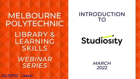 Thumbnail for Studiosity Webinar