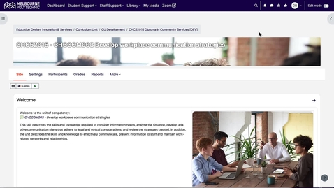 Thumbnail for Student and Staff enrolments in Moodle