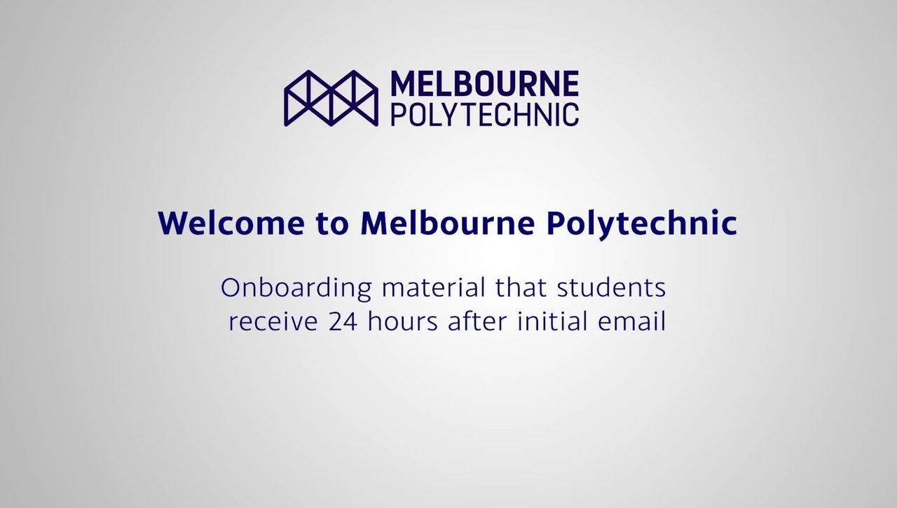 Auslan version - Onboarding material that students receive 24 hours after initial email