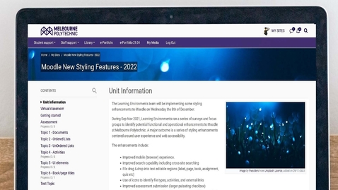 Thumbnail for Moodle Update Information Session - January 2022