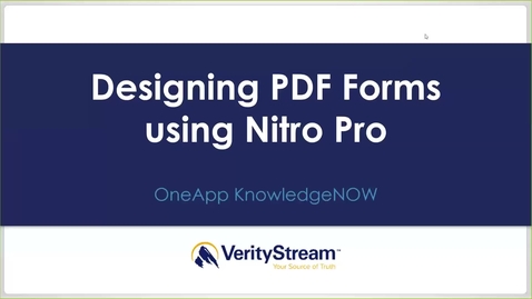 Thumbnail for EOA Designing PDF Forms in Nitro Pro