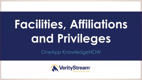 Thumbnail for EOA Facilities, Affiliations and Privileges