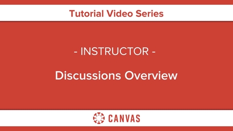 Thumbnail for Discussions Overview