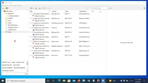 Thumbnail for entry Zotero Trash Folder
