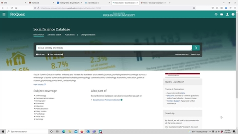 Thumbnail for Searching Social Science Database