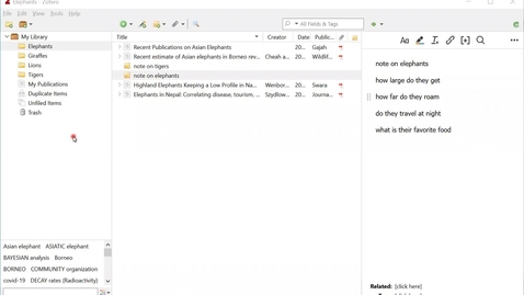 Thumbnail for Zotero Removing Stand-Alone Note