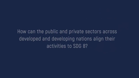 Thumbnail for Public and Private Sector Alignment to SDG 8