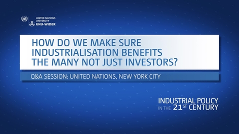 Thumbnail for Q&amp;A: How do we make sure industrialization benefits the many not just investors?