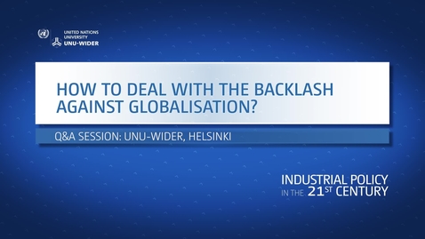 Thumbnail for entry Q&amp;A: How to deal with the backlash against globalization?