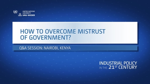 Thumbnail for Q&amp;A: How to overcome mistrust of government?