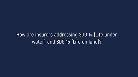 Thumbnail for SDGs 14 &amp; 15 and Insurance