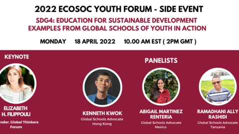 Thumbnail for Education for Sustainable Development: Examples from Global Schools of Youth in Action