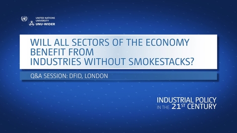 Thumbnail for entry Q&amp;A: Will all sectors of the economy benefit from industries without smokestacks?