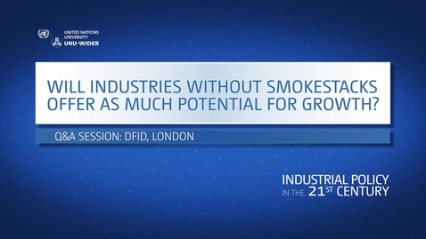 Thumbnail for entry Q&amp;A: Will industries without smokestacks offer as much potential for growth?