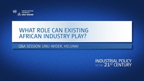 Thumbnail for entry Q&amp;A: What role can existing African industry play?