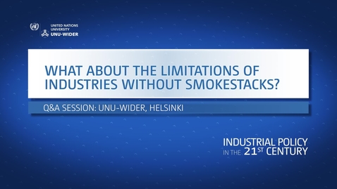 Thumbnail for entry Q&amp;A: What about the limitations of industries without smokestacks?