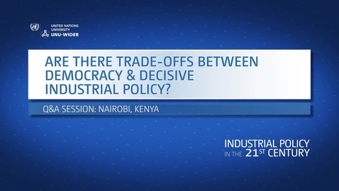 Thumbnail for entry Q&amp;A: Are there trade-offs between democracy and decisive industrial policy?