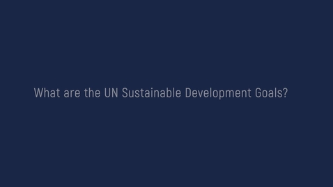Thumbnail for What are the SDGs?