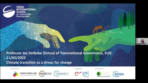 Thumbnail for entry Climate Transition as a Driver for Change with Professor Jos Delbeke