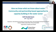 Go to Community and partnership-based approaches to capacity building in the water sector with duration: 1 hour, 29 minutes