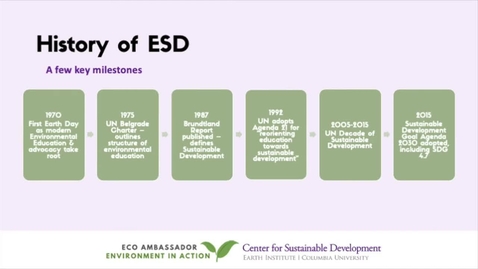 Thumbnail for Why SDG 4.7 and ESD? Talking about ESD with Key Education Stakeholders