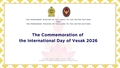 Commemoration of the International Day of Vesak 2026