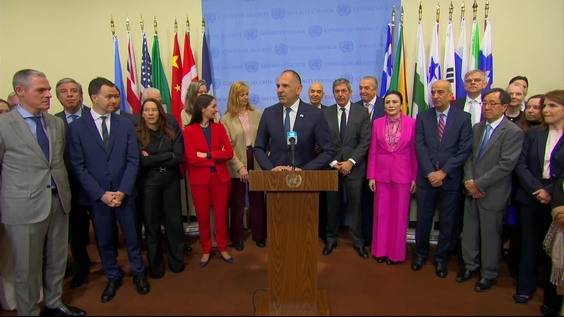 Georgios Gerapetritis (Greece/ Security Council President) &amp; others on safeguarding the basics on protection of civilians in armed conflict - Joint Security Council Media Stakeout