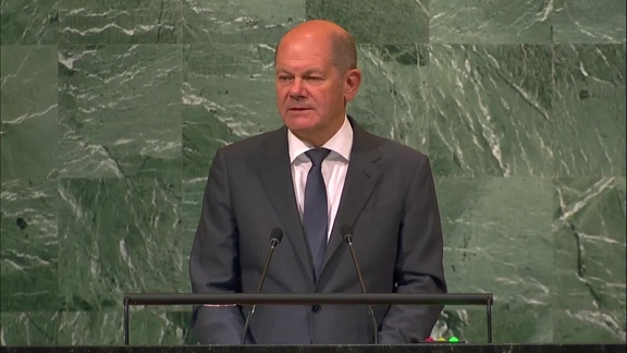 Germany - Chancellor Addresses General Debate, 77th Session