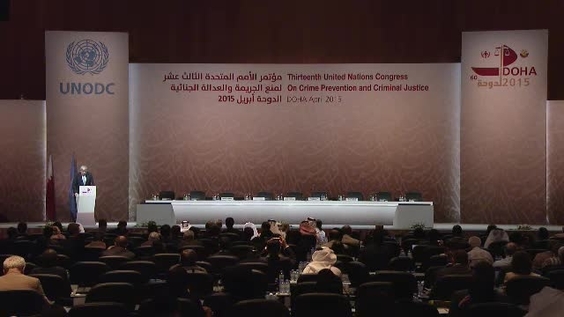 Closure of the Congress - 13th UN Crime Congress, Doha 2015, 14th plenary Meeting