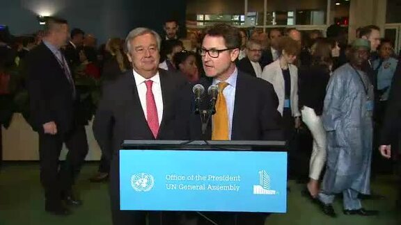 Secretary-General-designate Speaks to Press